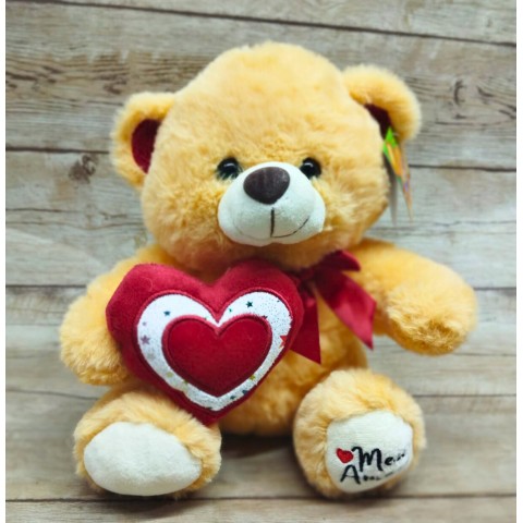 Urso de Pelúcia 25cm (Cores Variadas)